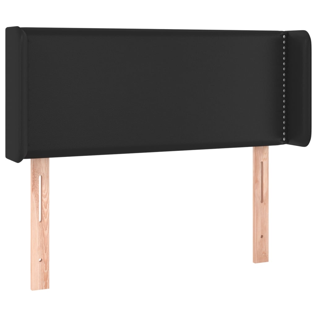 LED Kopfteil Schwarz 83x16x78/88 cm Kunstleder