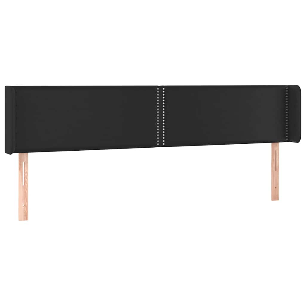 LED Kopfteil Schwarz 203x16x78/88 cm Kunstleder