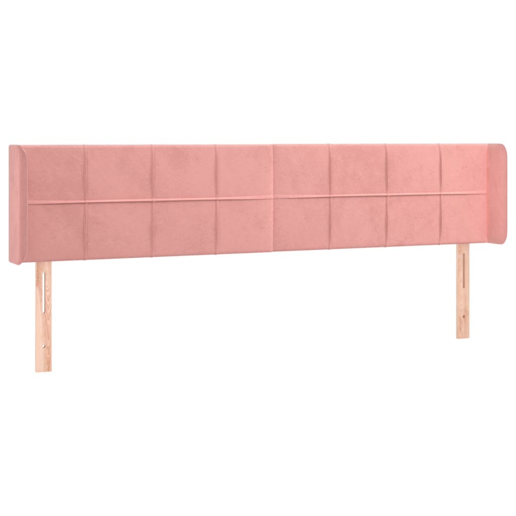 LED Kopfteil Rosa 183x16x78/88 cm Samt
