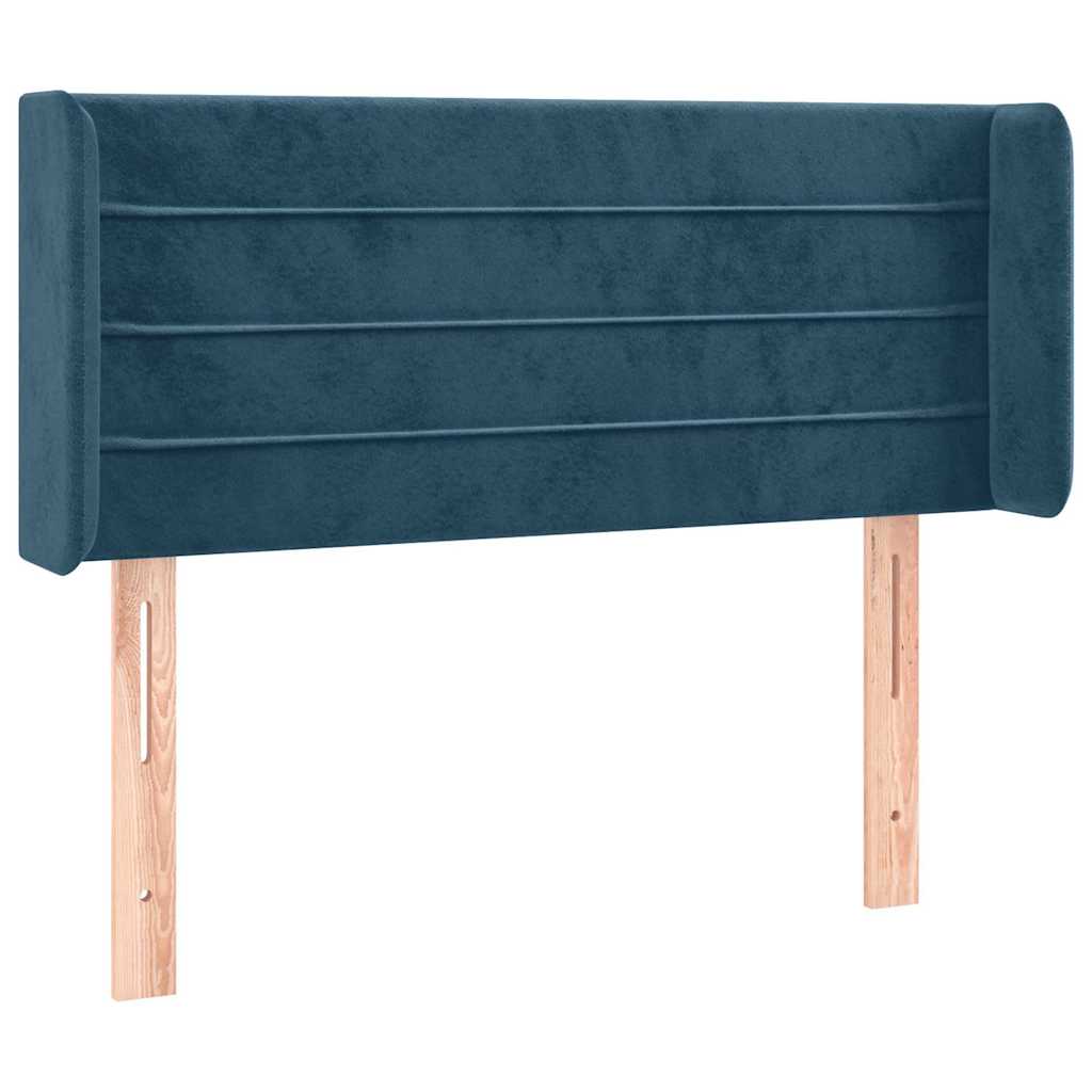LED Kopfteil Dunkelblau 83x16x78/88 cm Samt