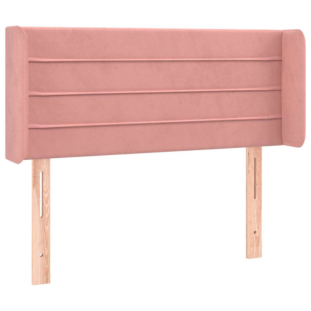 LED Kopfteil Rosa 93x16x78/88 cm Samt