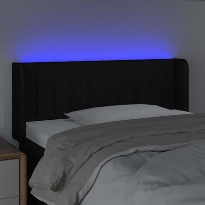 LED Kopfteil Schwarz 93x16x78/88 cm Stoff