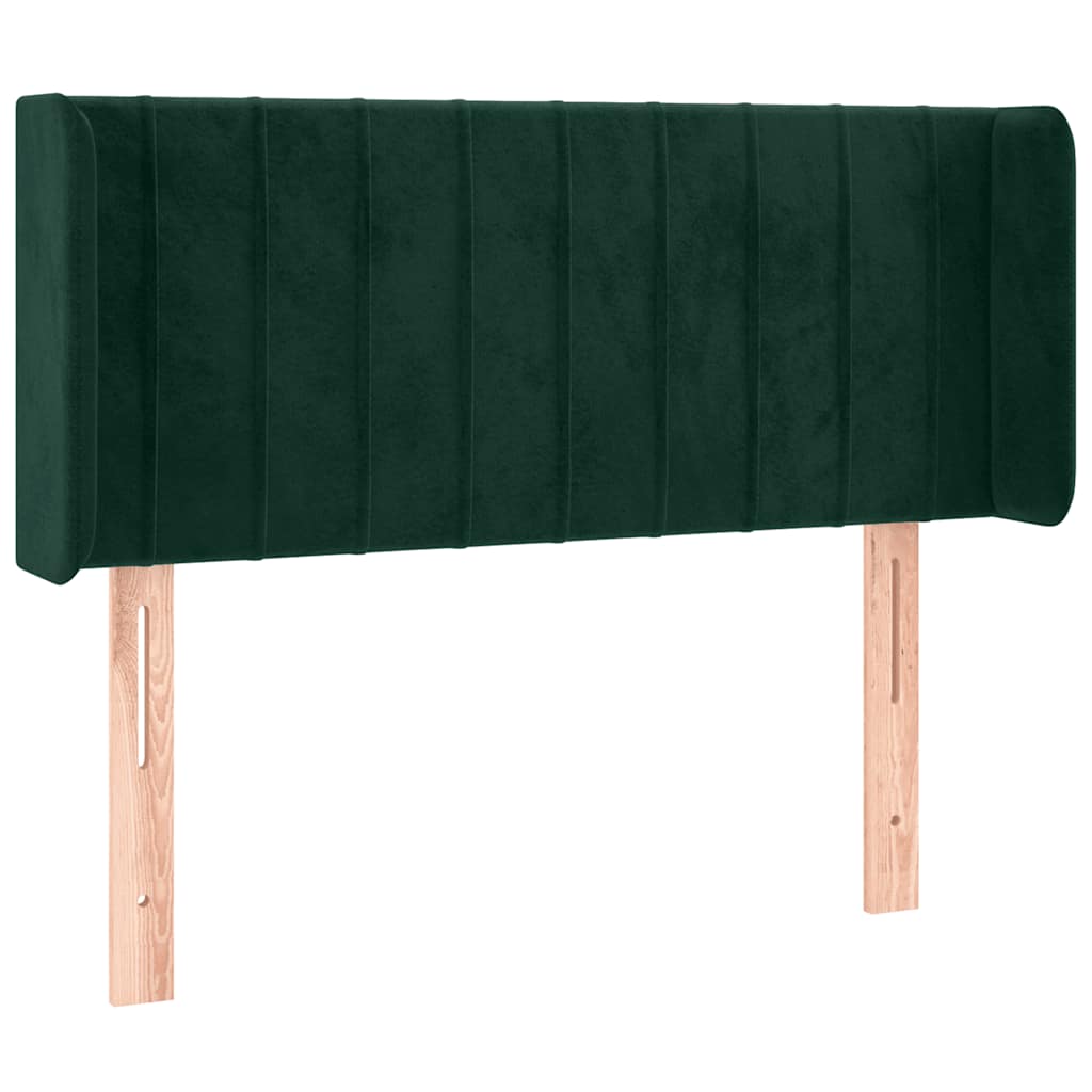 LED Kopfteil Dunkelgrün 93x16x78/88 cm Samt