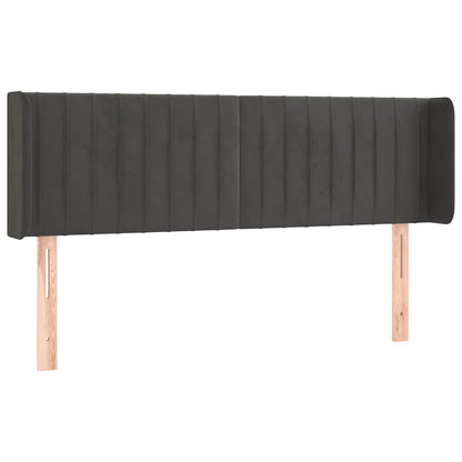 LED Kopfteil Dunkelgrau 147x16x78/88 cm Samt