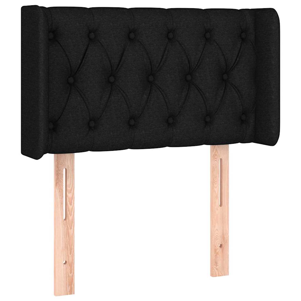 LED Kopfteil Schwarz 83x16x78/88 cm Stoff