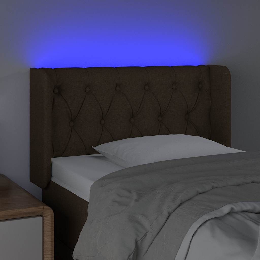 LED Kopfteil Schwarz 83x16x78/88 cm Stoff