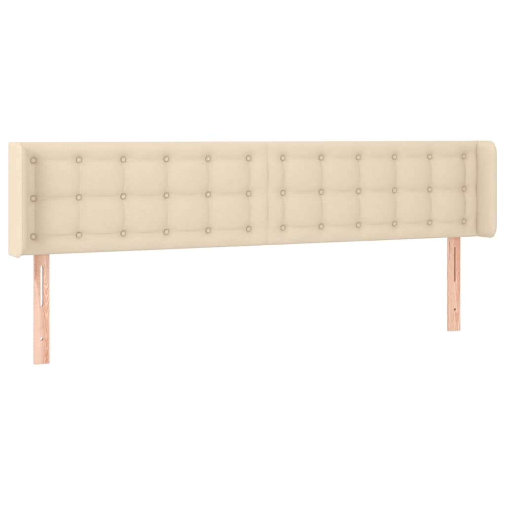 LED Kopfteil Creme 163x16x78/88 cm Stoff