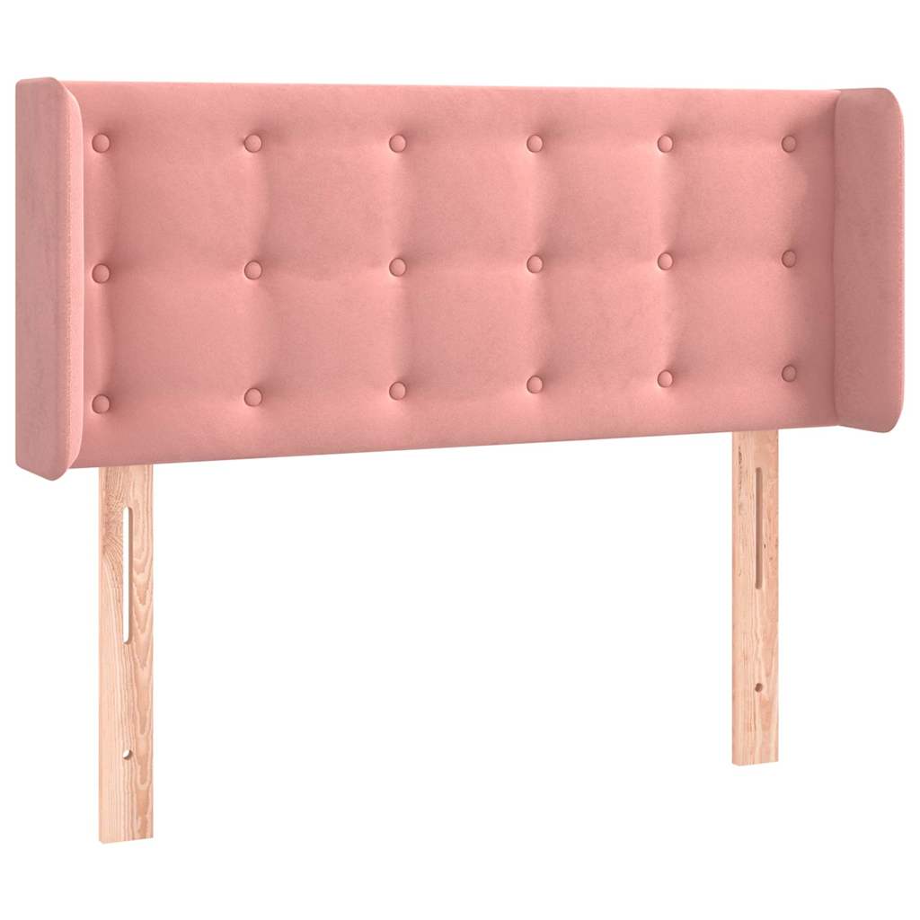 LED Kopfteil Rosa 83x16x78/88 cm Samt