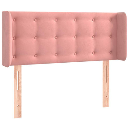 LED Kopfteil Rosa 103x16x78/88 cm Samt