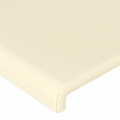LED Kopfteil Creme 93x16x118/128 cm Kunstleder