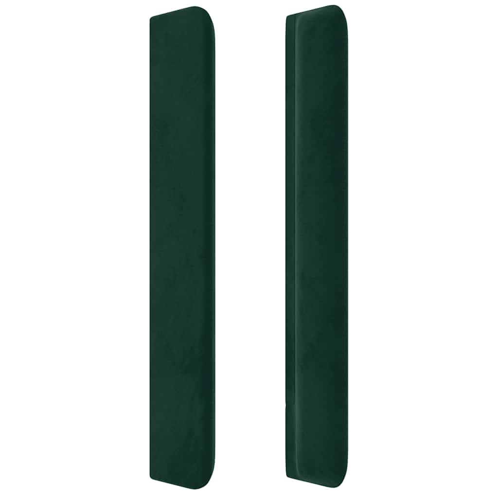 LED Kopfteil Dunkelgrün 93x16x118/128 cm Samt