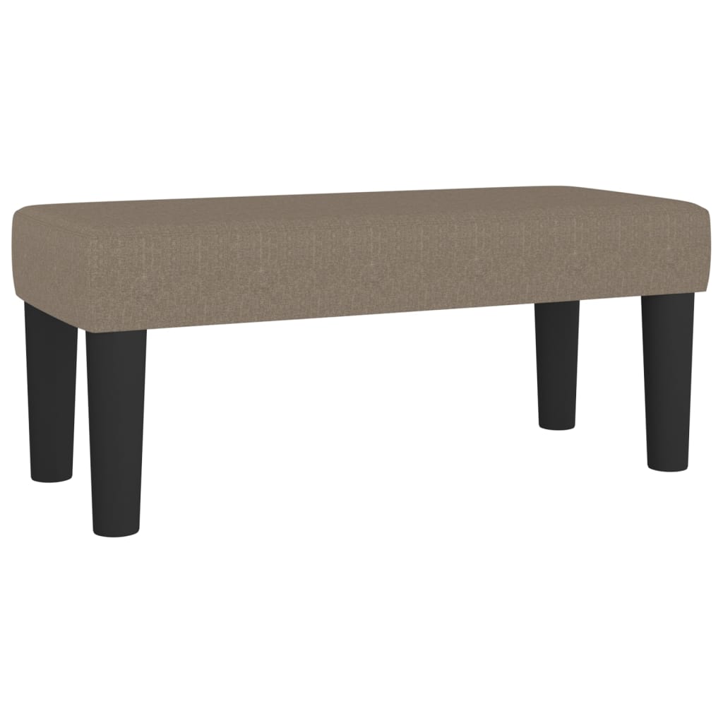 Lit sommier tapissier avec matelas tissu taupe 90x190 cm