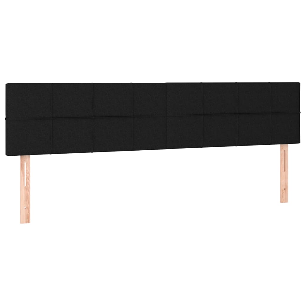 Box spring bed with mattress black 160x200 cm fabric