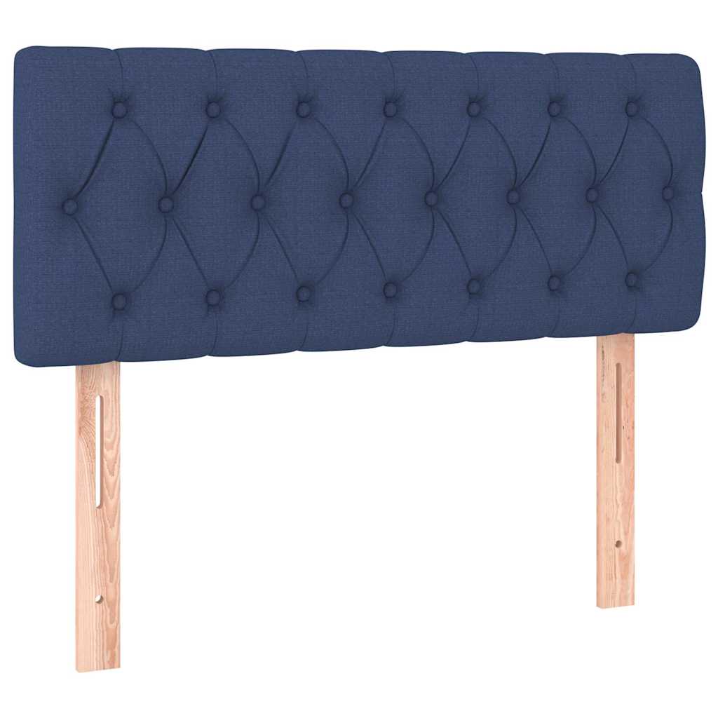 Boxspringbett mit Matratze Blau 100x200 cm Stoff
