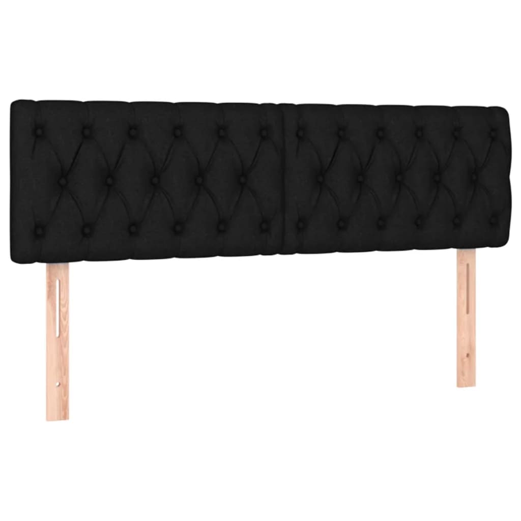 Box spring bed with mattress black 160x200 cm fabric
