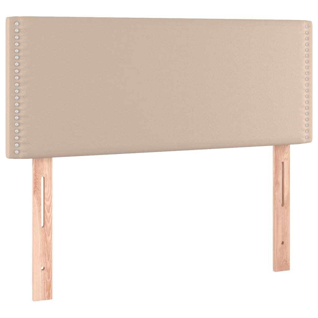 Matelas à sommier tapissier cappuccino-marron 100x200cm cuir artificiel