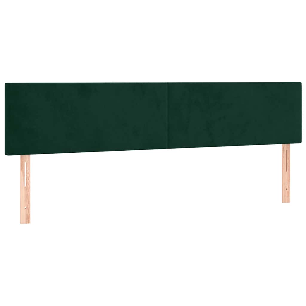 Boxspringbett mit Matratze Dunkelgrün 160x200 cm Samt