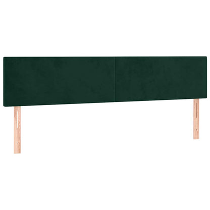 Boxspringbett mit Matratze Dunkelgrün 160x200 cm Samt