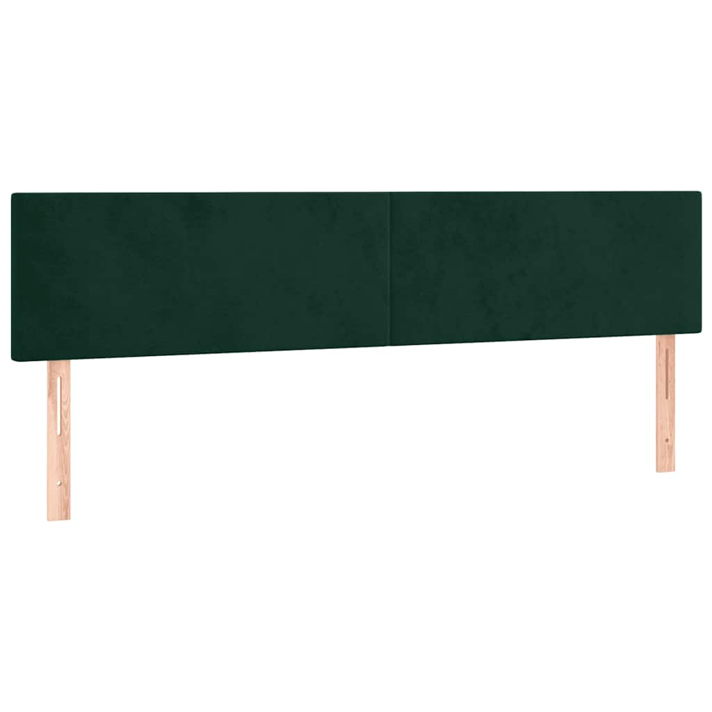Boxspringbett mit Matratze Dunkelgrün 180x200 cm Samt