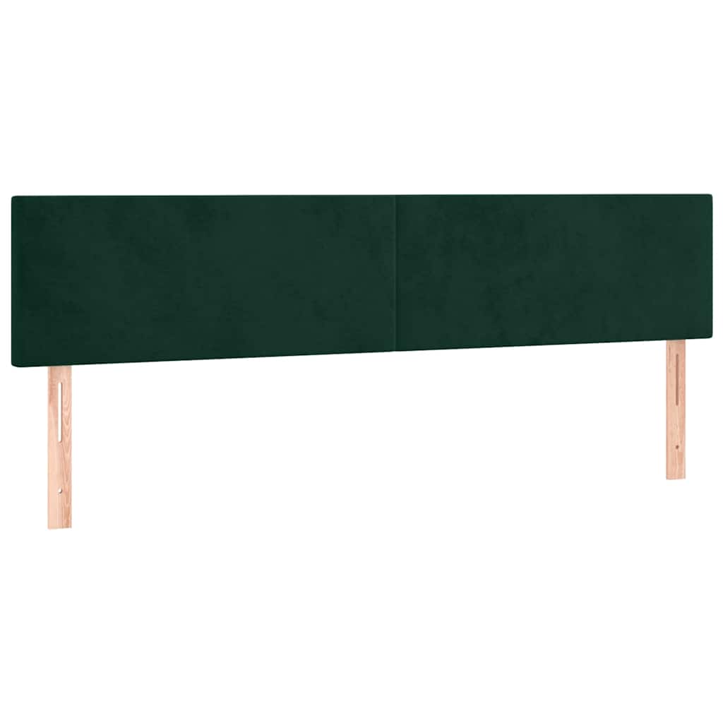 Boxspringbett mit Matratze Dunkelgrün 180x200 cm Samt