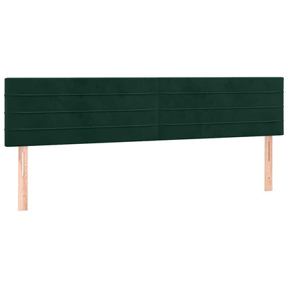 Boxspringbett mit Matratze Dunkelgrün 160x200 cm Samt