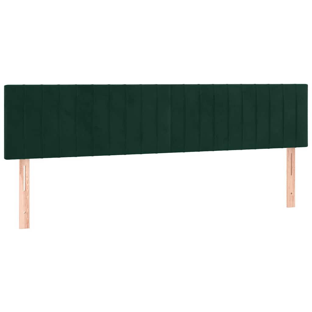Boxspringbett mit Matratze Dunkelgrün 200x200 cm Samt