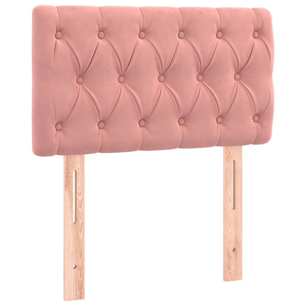 Boxspringbett mit Matratze Rosa 80x200 cm Samt