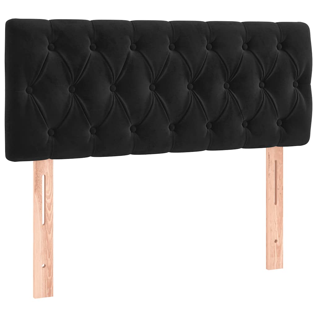 Boxspringbett mit Matratze Schwarz 90x190 cm Samt