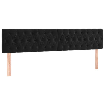 Boxspringbett mit Matratze Schwarz 200x200 cm Samt