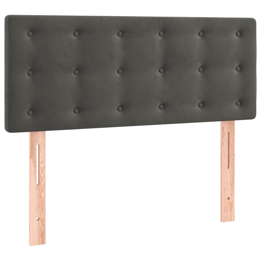 Boxspringbett mit Matratze Dunkelgrau 90x190 cm Samt