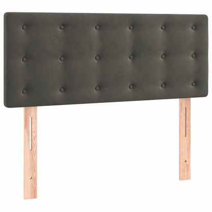 Boxspringbett mit Matratze Dunkelgrau 90x190 cm Samt