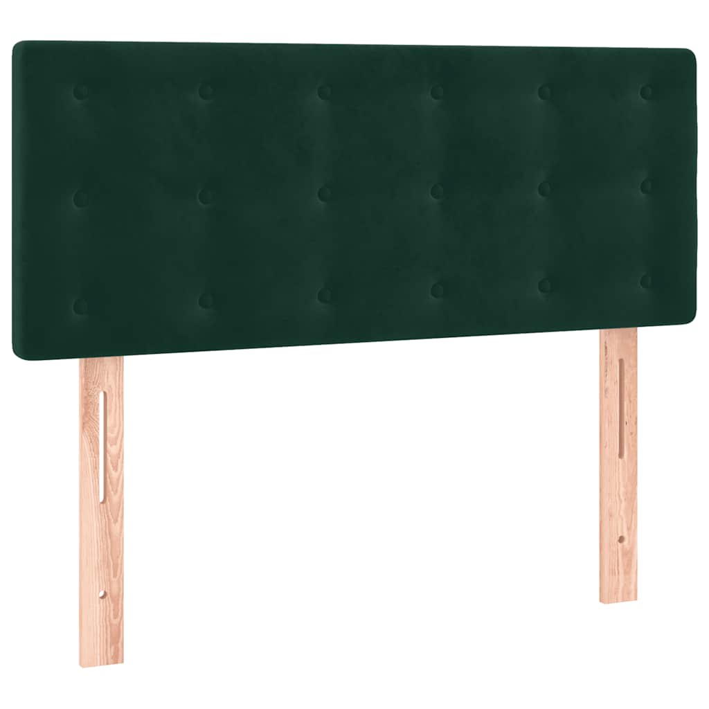 Boxspringbett mit Matratze Dunkelgrün 100x200 cm Samt