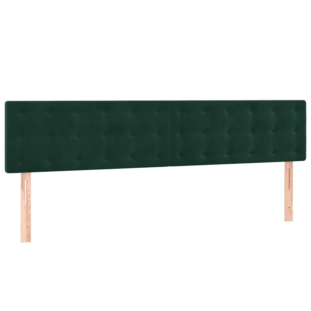 Boxspringbett mit Matratze Dunkelgrün 160x200 cm Samt
