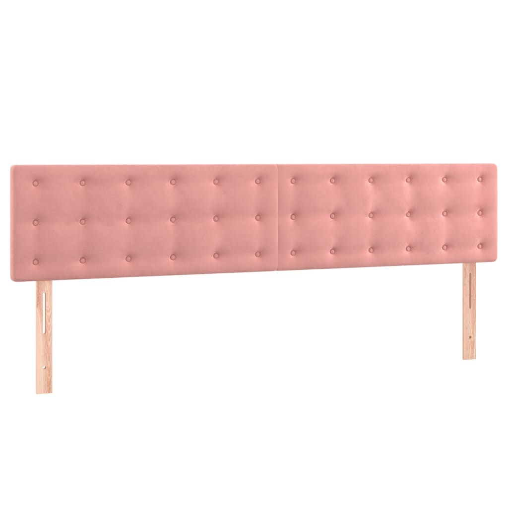 Boxspringbett mit Matratze Rosa 160x200 cm Samt