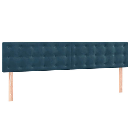 Boxspringbett mit Matratze Dunkelblau 180x200 cm Samt