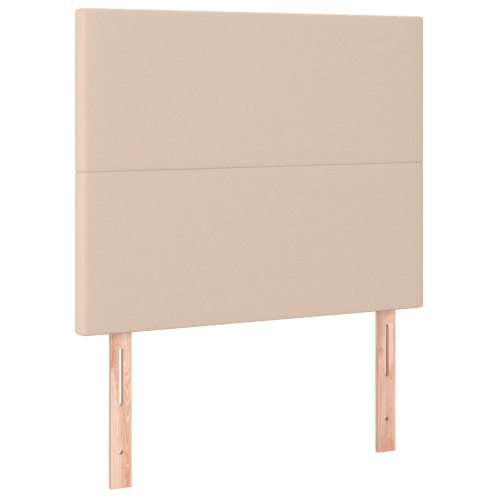 Matelas à sommier tapissier cappuccino-marron 100x200cm cuir artificiel