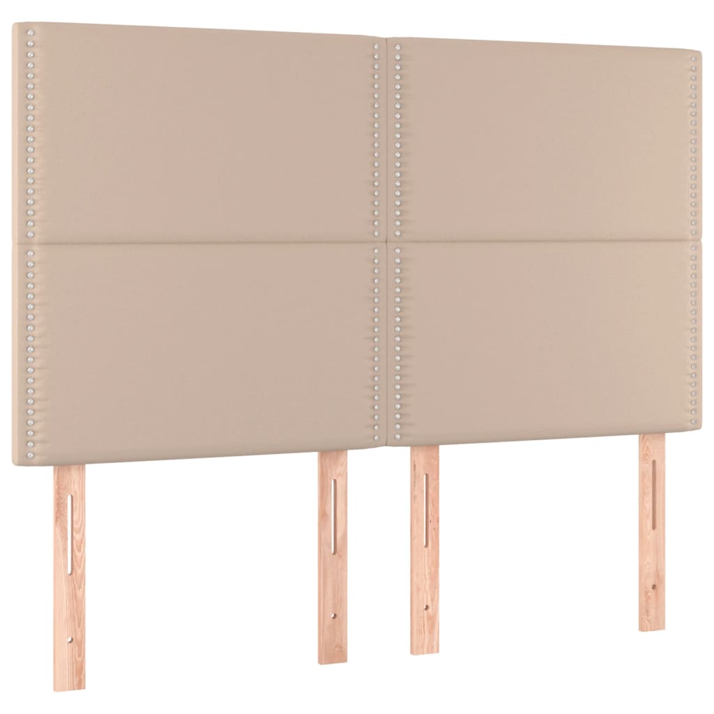 Matelas à sommier tapissier cappuccino-marron 140x200cm cuir artificiel
