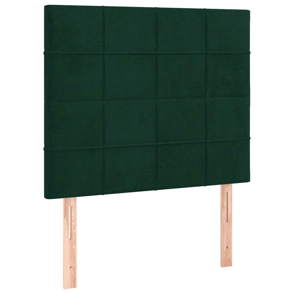 Boxspringbett mit Matratze Dunkelgrün 140x200 cm Samt