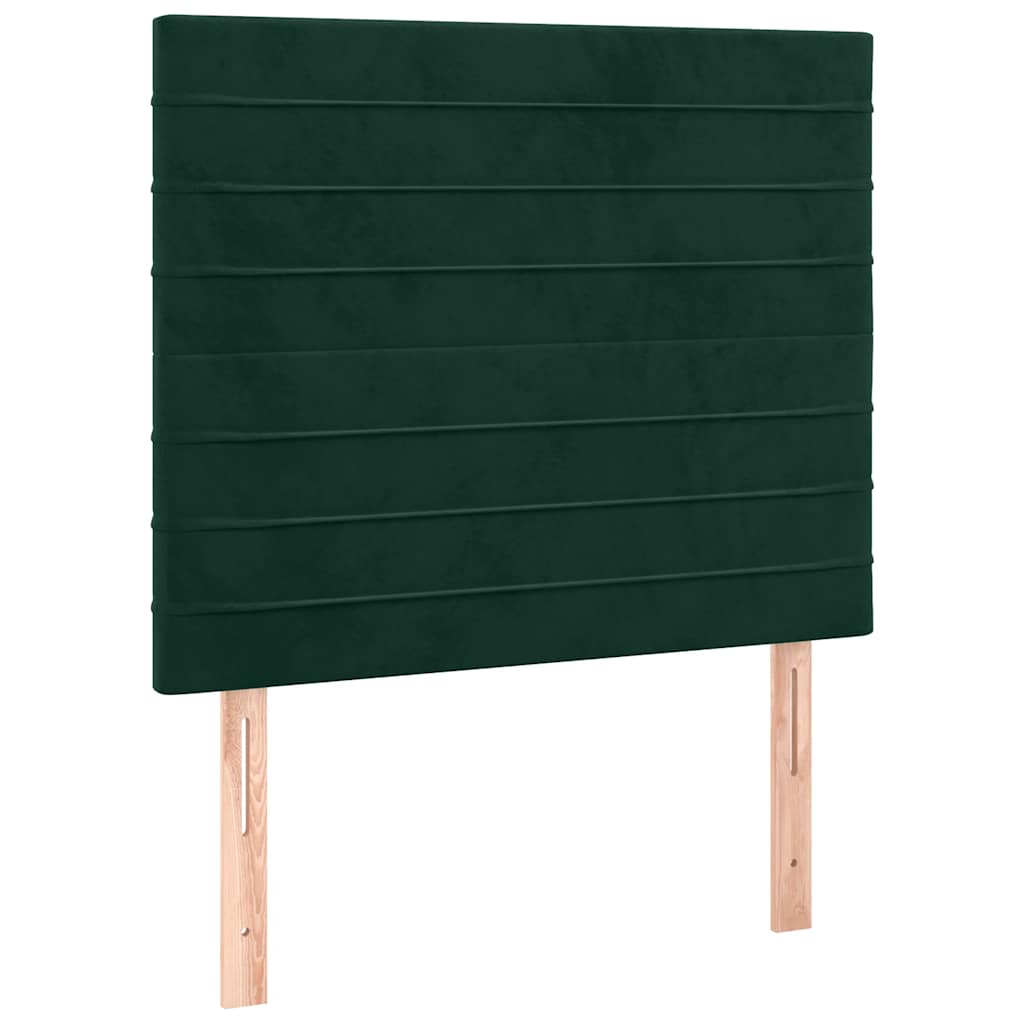 Boxspringbett mit Matratze Dunkelgrün 100x200 cm Samt