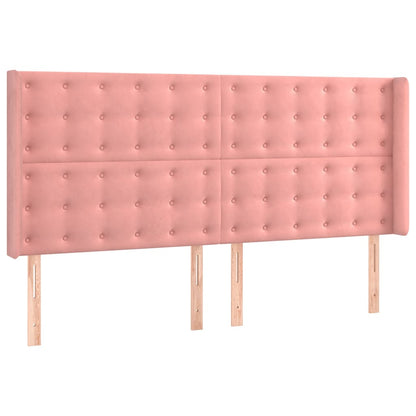 Boxspringbett mit Matratze Rosa 200x200 cm Samt