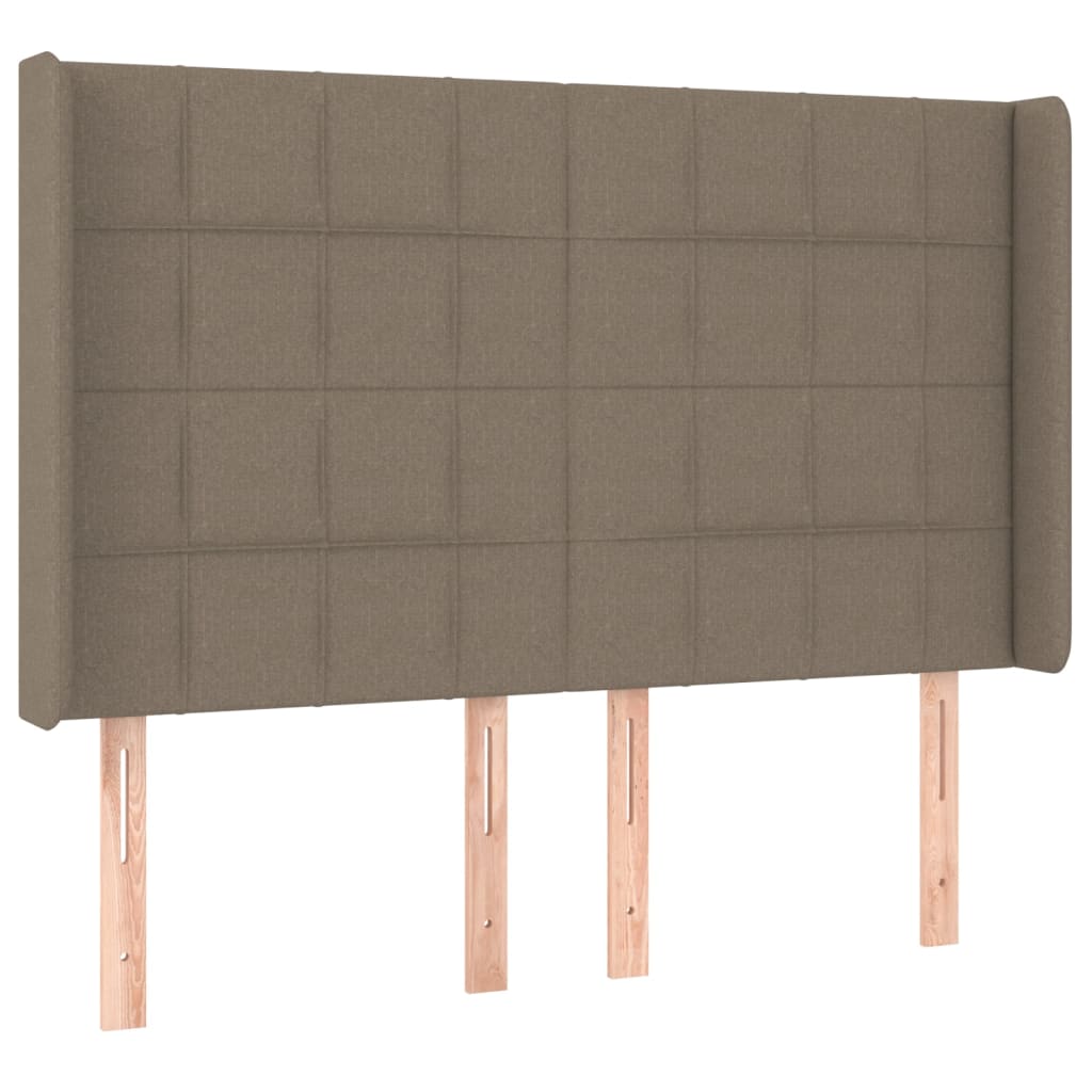 Boxspringbett mit Matratze & LED Taupe 140x190 cm Stoff
