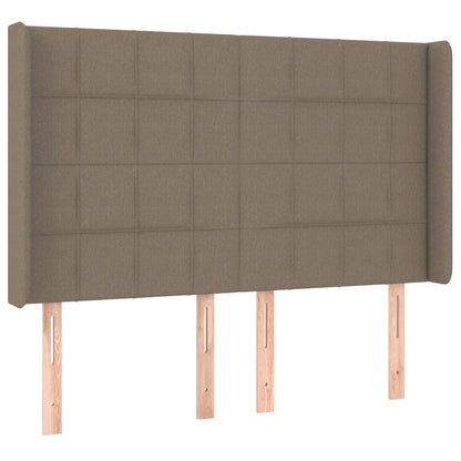 Boxspringbett mit Matratze & LED Taupe 140x190 cm Stoff