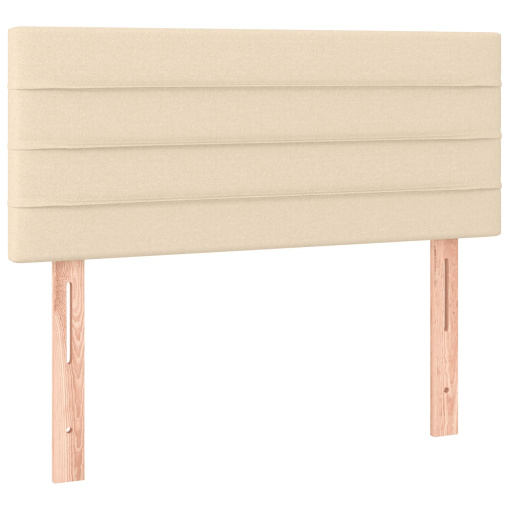 Boxspringbett mit Matratze & LED Creme 80x200 cm Stoff