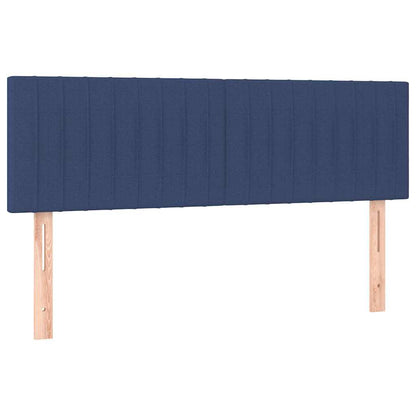Boxspringbett mit Matratze & LED Blau 140x190 cm Stoff