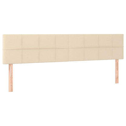 Boxspringbett mit Matratze & LED Creme 160x200 cm Stoff