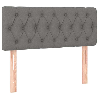 Boxspringbett mit Matratze & LED Dunkelgrau 90x200 cm Stoff