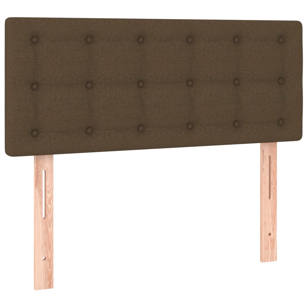 Boxspringbett mit Matratze & LED Dunkelbraun 120x200 cm Stoff