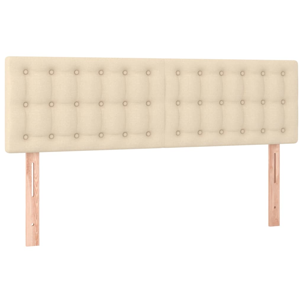 Boxspringbett mit Matratze & LED Creme 140x200 cm Stoff
