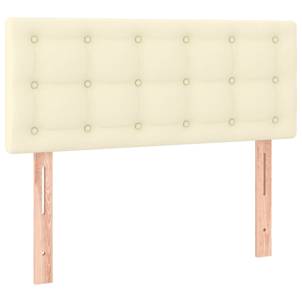 Boxspringbett mit Matratze & LED Creme 120x200 cm Kunstleder