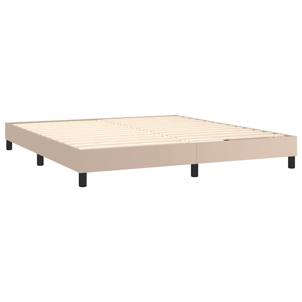Boxspringbett mit Matratze & LED Cappuccino-Braun 180x200cm